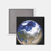 Aimant Vue de la Terre montrant la région arctique (Recto/Verso)