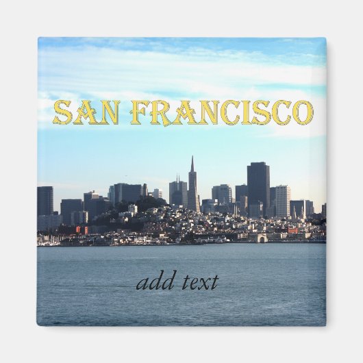 Aimant Vue de la ville de San Francisco depuis la baie (Devant)