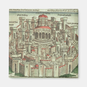 Aimant Vue de la ville fortifiée de Jérusalem montrant le