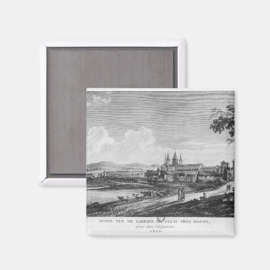 Aimant Vue de l'abbaye de Cluny (Recto/Verso)