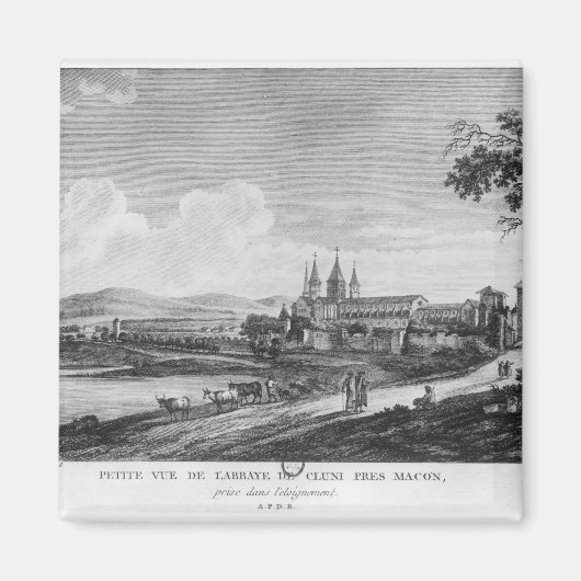 Aimant Vue de l'abbaye de Cluny (Devant)