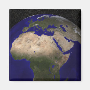 Aimant Vue de l'Afrique, de l'Europe, du Moyen-Orient et 