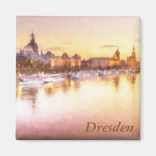 Aimant Vue de l'Altstadt au-dessus de l'Elbe à Dresde
