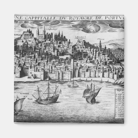 Aimant Vue de Lisbonne (Devant)