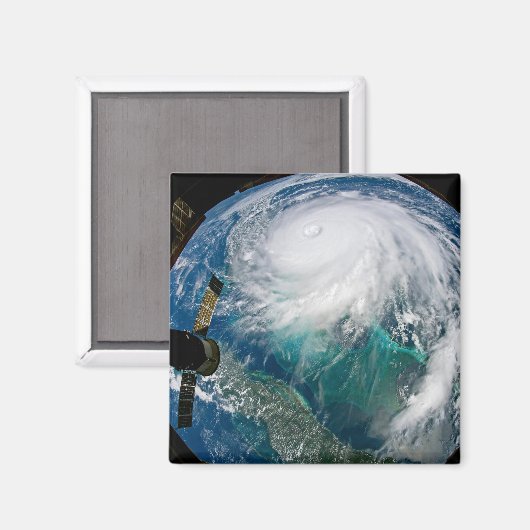 Aimant Vue De L'Ouragan Dorian. (Recto/Verso)