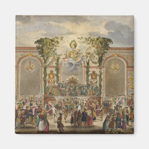 Aimant Vue de perspective de l'intérieur de la salle du