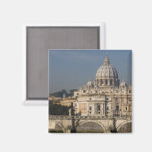 Aimant Vue de Saint Pierre avec le Ponte sant' Angelo (Recto/Verso)