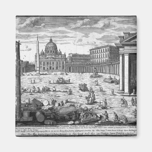 Aimant Vue de Saint Pierre, Rome (Devant)