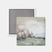 Aimant Vue de Scarborough, avec un Brig Collier (Recto/Verso)