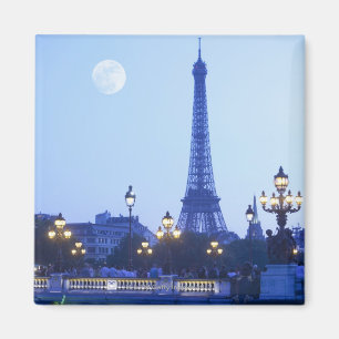 Aimant Vue de soirée de Tour Eiffel