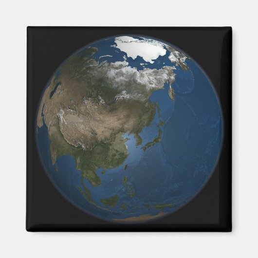 Aimant Vue d'ensemble sur l'Asie avec la glace de mer arc (Devant)