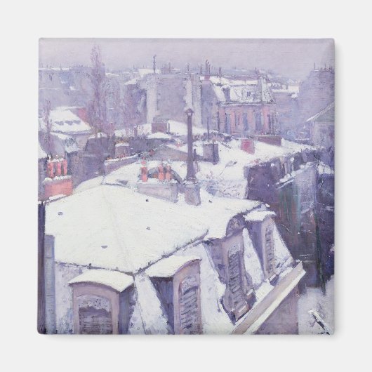 Aimant Vue des toits ou toits sous la neige, 1878 (Devant)