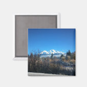 Aimant Vue d'hiver à Mount Shasta, CA (Recto/Verso)