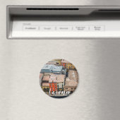 Aimant Vue du dessus des façades colorées des bâtiments (In Situ (Lave-vaisselle))