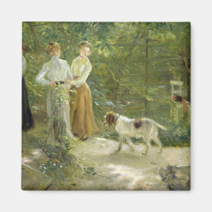 Aimant Vue du jardin de l'artiste avec ses filles