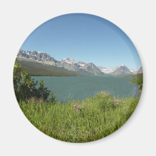 Aimant Vue du lac Swiftcurrent au parc national de Glacie
