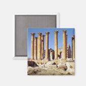 Aimant Vue du Temple d'Artémis, construit c.386 AD (Recto/Verso)