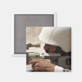 Aimant Vue d'un sergent de l'armée irakienne dans une por (Recto/Verso)