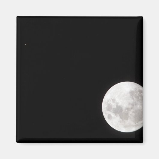 Aimant Vue d'une pleine lune, montre aussi Mars (Devant)