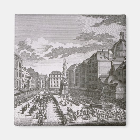 Aimant Vue d'une procession dans le Graben (Devant)