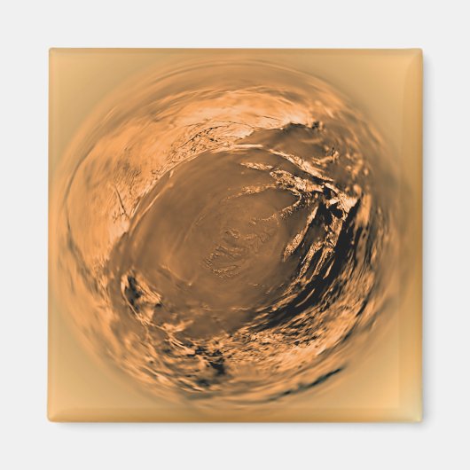 Aimant Vue en oeil de poisson de la surface de Titan (Devant)