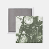 Aimant Vue frontale d'une moto de croiseur photo (Recto/Verso)