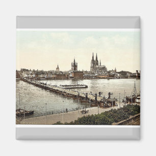 Aimant Vue générale, Cologne, le Rhin, classique de