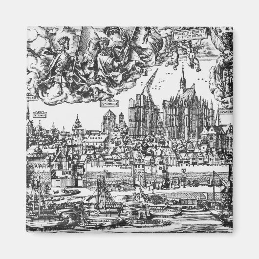Aimant Vue générale de Cologne, 1531 (gravure) (p/p pho (Devant)