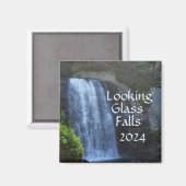 Aimant Vue Glass Falls Blue Ridge Mountains Cascade (Recto/Verso)