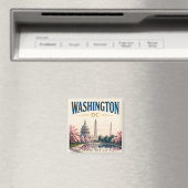 Aimant Vue historique de Washington DC (In Situ (Lave-vaisselle))