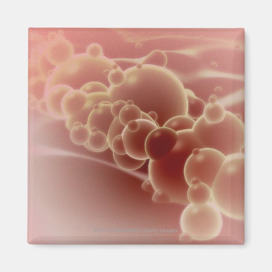 Aimant Vue microscopique des microsphères du latex (Devant)
