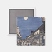 Aimant Vue nocturne de la rue Saruwaka (Recto/Verso)