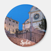 Aimant Vue nocturne des escaliers et de l'église à Split, (Devant)