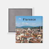 Aimant Vue panoramique aérienne de Florence - Toscane, It (Recto/Verso)