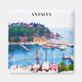 Aimant Vue panoramique d'Antalya Turquie (Devant)