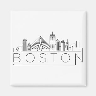 Aimant Vue panoramique de Boston, Boston Ma