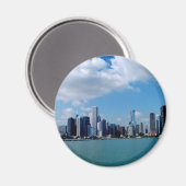 Aimant Vue panoramique de Chicago depuis Navy Pier (Recto/Verso)