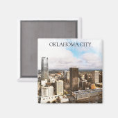 Aimant Vue panoramique de la ville d'Oklahoma (Recto/Verso)