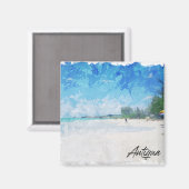 Aimant Vue panoramique de l'île des Caraïbes d'Antigua co (Recto/Verso)