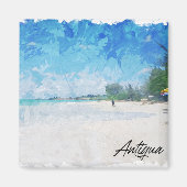 Aimant Vue panoramique de l'île des Caraïbes d'Antigua co (Devant)