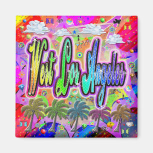 Aimant Vue panoramique de l'ouest de Los Angeles Express 