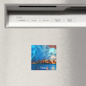 Aimant Vue panoramique de Miami Florida (In Situ (Lave-vaisselle))