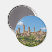 Aimant Vue panoramique de San Gimignano Toscane Italie (Recto/Verso)