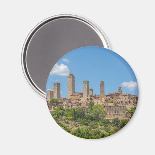 Aimant Vue panoramique de San Gimignano Toscane Italie (Recto/Verso)