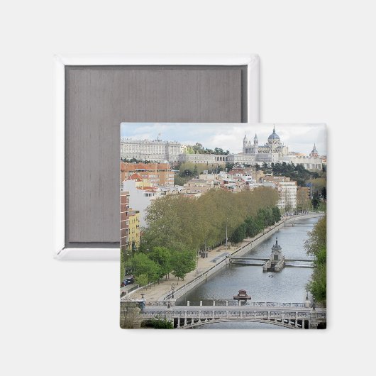 Aimant Vue panoramique, Madrid, Espagne (Recto/Verso)