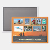 Aimant Vue pittoresque Key West, Floride (Recto/Verso)