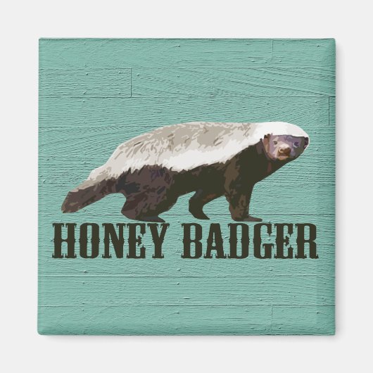 Aimant Vue Profil de Badger de miel (Devant)