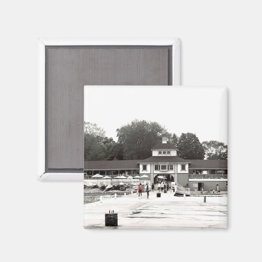 Aimant Vue quai Lakeside Chautauqua, Ohio (Recto/Verso)