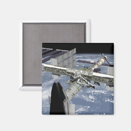 Aimant Vue rapprochée de la navette amarrée (Recto/Verso)