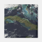 Aimant Vue satellite de Cuba (Devant)